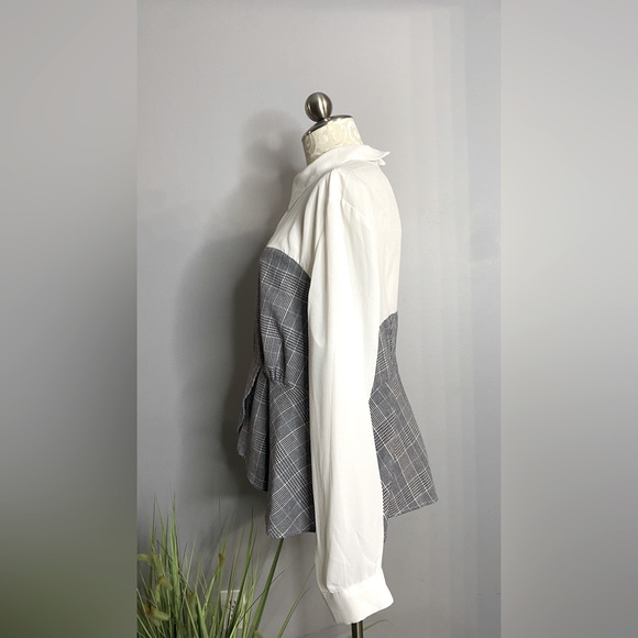 EUC Shein houndstooth blouse, size 2XL (not American size 2XL) - Picture 2 of 5